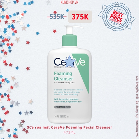 Sữa rửa mặt CeraVe Foaming Facial Cleanser
