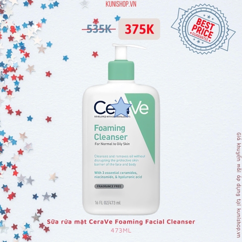 Sữa rửa mặt CeraVe Foaming Facial Cleanser