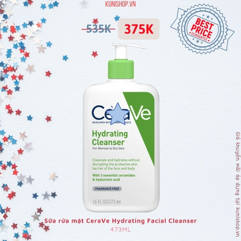 Sữa rửa mặt CeraVe Hydrating Facial Cleanser
