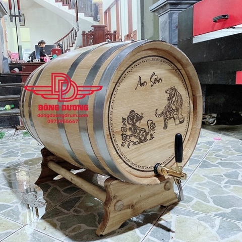 bom gỗ sồi ngâm rượu 30l
