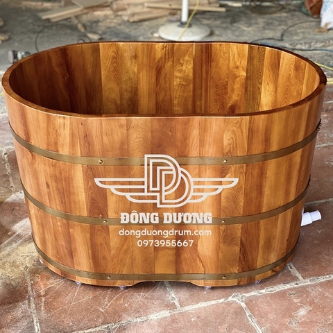 bồn tắm gỗ trẻ em bầu dục