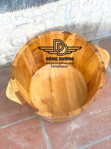 Chậu gỗ PơMu ngâm chân