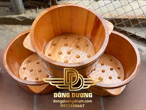 chậu ngâm chân gỗ tại xưởng sản xuất