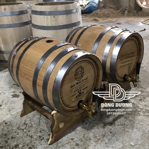 thùng gỗ sồi ngâm rượu 30l