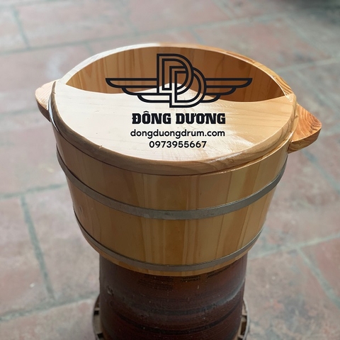 thùng gỗ xông chân