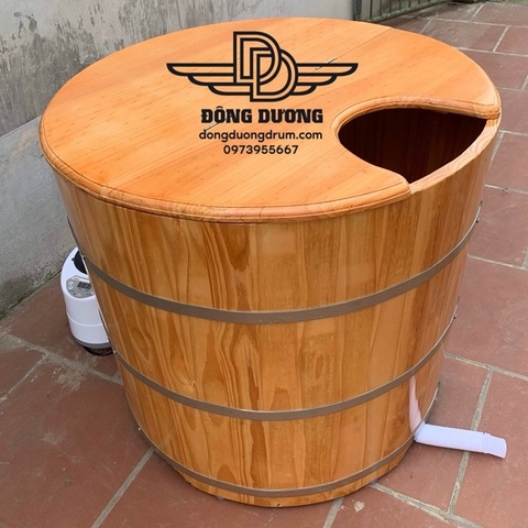 thùng tắm gỗ xông hơi tròn