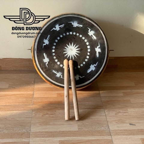 trống gỗ mít da trâu đk 50cm