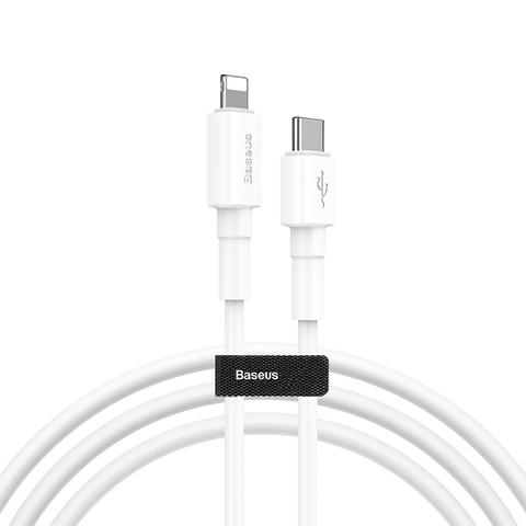 Dây cáp sạc nhanh USB Type-C to Lightning Baseus White cho iPhone / iPad Hỗ trợ sạc nhanh PD 3.0