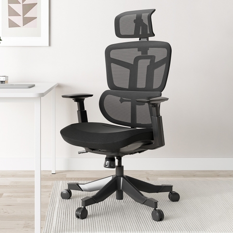 Ghế Xoay Công Thái Học Cao Cấp HBADA Lưng Kép Đệm CS Chuẩn Ergonomic E