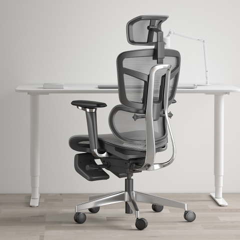 Ghế Xoay Công Thái Học Cao Cấp HBADA Lưng Kép Đệm Lưới Chuẩn Ergonomic 1S – Bản 4D/5D