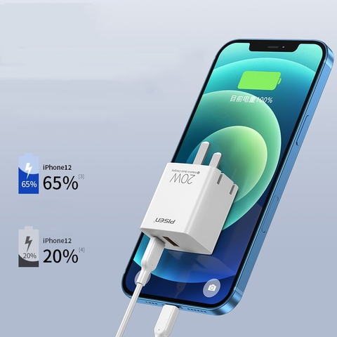 Sạc PISEN Quick QP 20W (USB-A+ Type-C)