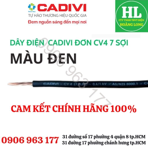 giá 1 mét - Dây điện CADIVI đơn CV/LF 10 Chính hãng