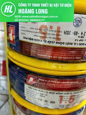 Dây điện Daphaco 1.5 đơn cáp CV 7 sợi (100m)