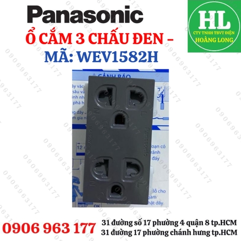MẶT- Ổ CẮM - CÔNG TẮC WIDE MÀU ĐEN ÁNH KIM PANASONIC