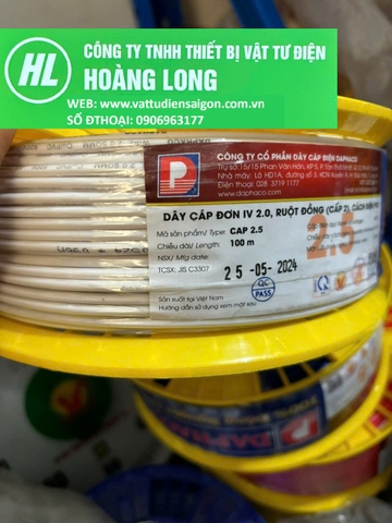 Dây điện daphaco đơn 2.5 (100m)