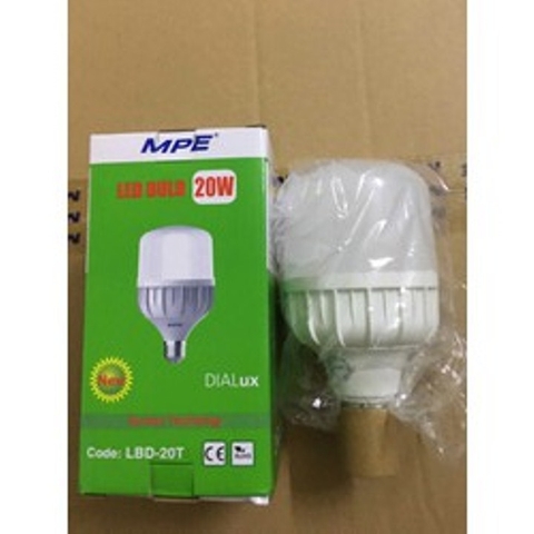 Đèn Led Mpe Bulb Trụ 20w Thân Nhựa LBD3-20T