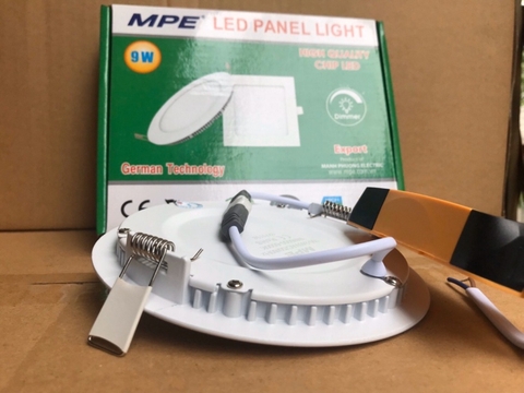 Đèn Led Âm Trần 9w Mpe Panel Tròn RPL-9T thân nhôm