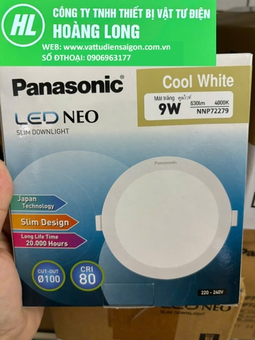 (Panasonic) Đèn led Panel tròn âm trần Panasonic 9w 12w Neo Slim Chính hãng