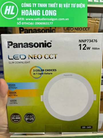 (Panasonic) Đèn led Panel tròn âm trần Panasonic 9w 12w Neo Slim Chính hãng
