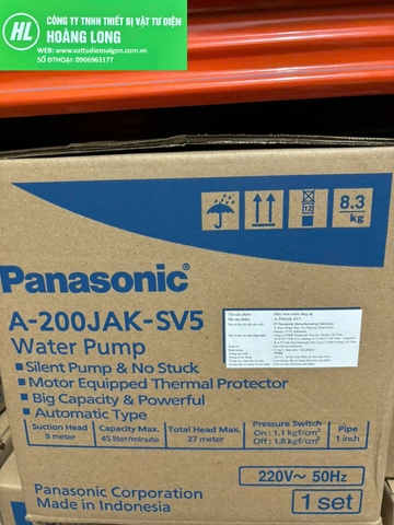PANASONIC - Bơm tăng áp 200W Panasonic A-200JAK Chính hãng