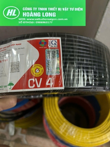 100 mét dây điện Cadivi 4.0 đơn CV4.0 lõi 7 sợi Chính hãng lõi đồng