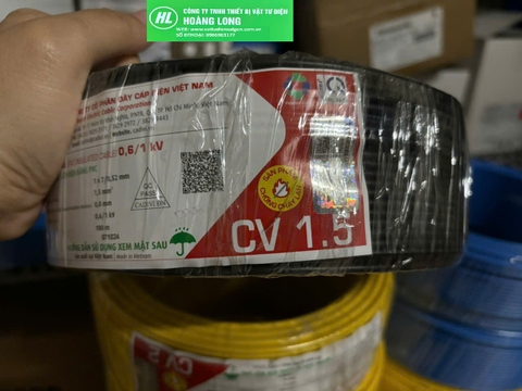 [giá 50 mét] Dây điện cadivi CV 1.5 đơn 1 lõi 7 sợi đồng bên trong CV1.5