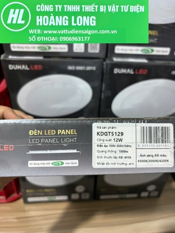 Duhal - Led Panel âm trần tròn 12w tròn trắng, vàng, trung tính, đổi màu seri tăng phô rời Duhal