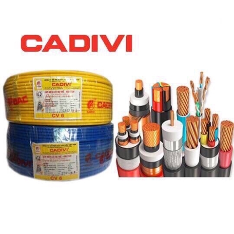 DÂY, CÁP ĐIỆN cadivi đơn 6.0mm 7 sợi CV6 cuộn 100m CHÍNH HÃNG