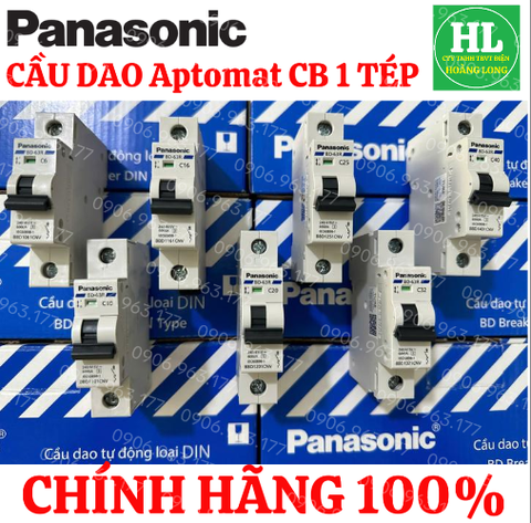 PANASONIC Cầu dao Aptomat CB 1P 1 TÉP 6A 10A 16A 20A 25A 32A 40A