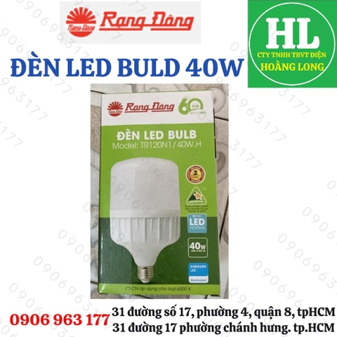 LED TRỤ 40W ÁNH SÁNG TRẮNG RẠNG ĐÔNG CHÍNH HÃNG