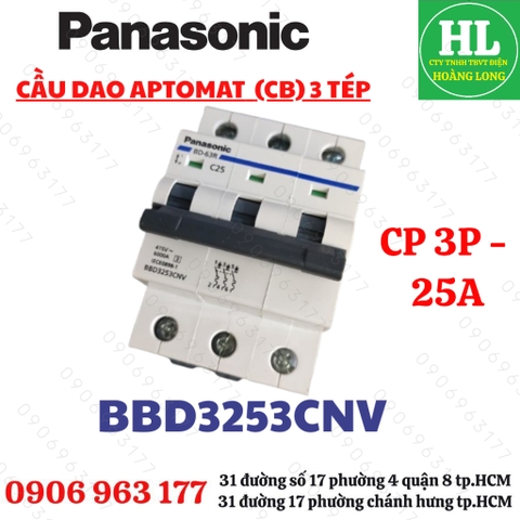 CẦU DAO MCB CB 3P 3 PHA 3P 20A 25A 32A 40A 50A 63A PANASONIC CHÍNH HÃNG