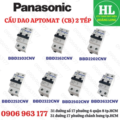 MCB 2 TÉP PANASONIC 2P 50A BBD2502CNV CHÍNH HÃNG