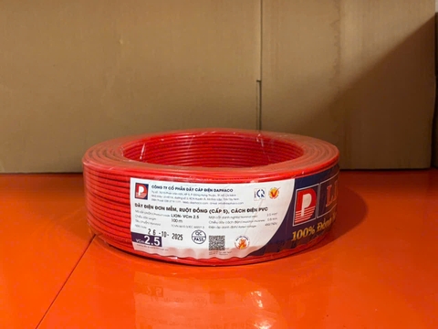 Dây điện LION đơn mềm VCm 2.5 có 50 sợi đồng bên trong