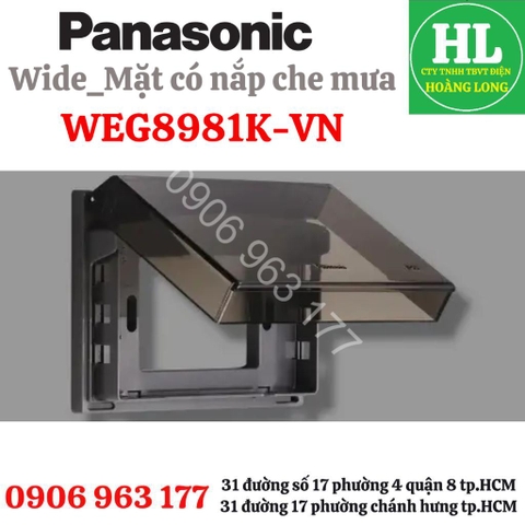 Mặt che mưa chữ nhật dạng lắp ngang Panasonic WEG8981K-VN IP55 màu đen trong