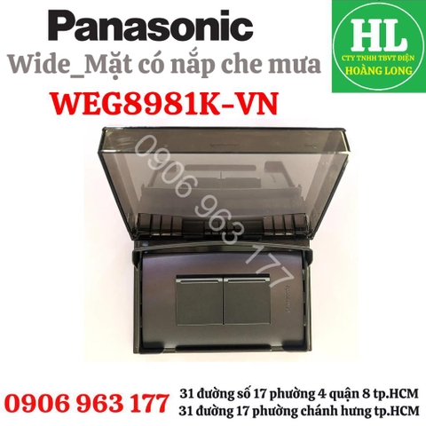 Mặt che mưa chữ nhật dạng lắp ngang Panasonic WEG8981K-VN IP55 màu đen trong