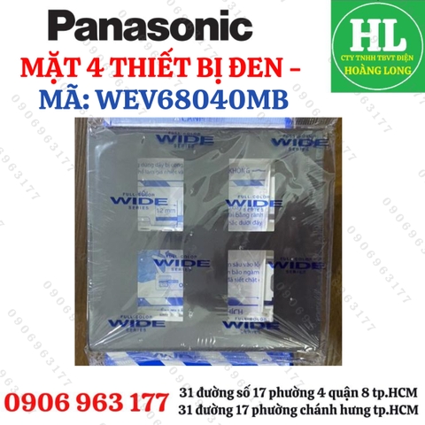 MẶT- Ổ CẮM - CÔNG TẮC WIDE MÀU ĐEN ÁNH KIM PANASONIC