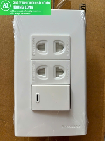 COMBO PANASONIC - Bộ Mặt Ổ cắm, Mặt Công tắc dòng Wide Panasonic Chính hãng.