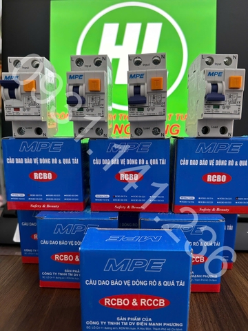 Cầu dao CB MPE chống giật RCBO 2P 16A 20A 25A 32A 40A 63A