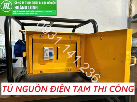 TỦ NGUỒN ĐIỆN TẠM THI CÔNG CÔNG TRÌNH DI ĐỘNG 1 PHA SẮT VÀNG