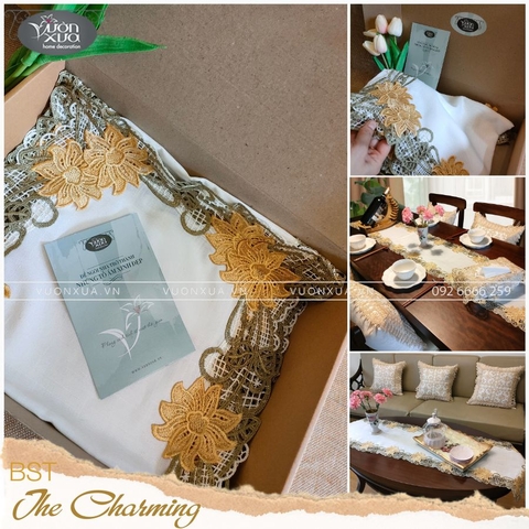 KHĂN TRẢI BÀN SANG TRẦM CÁ TÍNH, HỢP VỚI CHỦ NHÀ PHONG CÁCH HƯỚNG NỘI