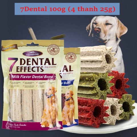 🍗🍖Xương gặm sạch răng 7 Dental Effect 100g🍗🍖