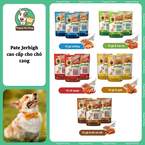 Pate Jerhigh cao cấp cho chó 120g