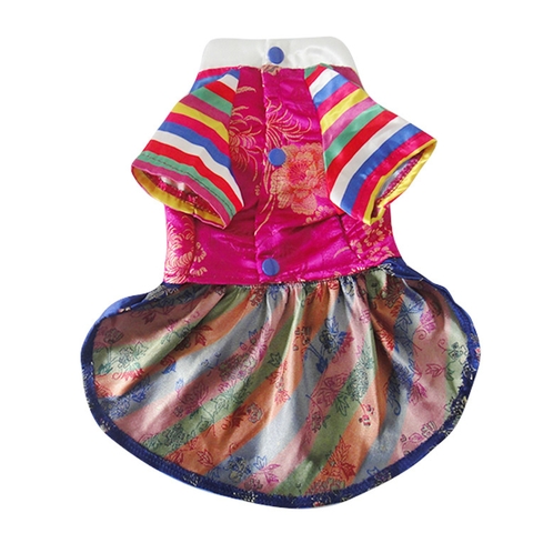Bộ liền, Váy Hanbok Siêu Xinh - Thời Trang Tết Cho Chó Mèo