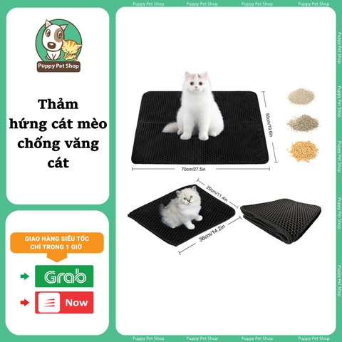 Thảm hứng cát mèo chống văng cát