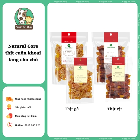 Natural Core thịt cuộn khoai lang cho chó