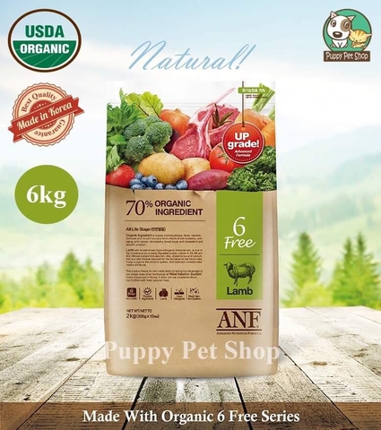 Thức ăn hạt hữu cơ ANF 6Free cho chó vị cừu 6kg 🐑