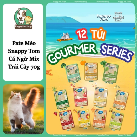 Pate Snappy Tom vị Cá Ngừ mix trái cây thơm ngon dành cho Mèo 70g