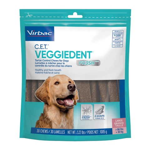 Treat Virbac Veggiedent Fresh 240g - hỗ trợ làm sạch răng, thơm miệng