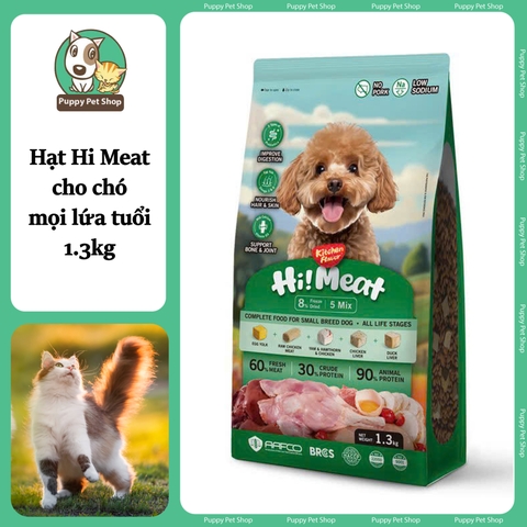 Hạt Kitchen Flavor Hi Meat Cho Chó Mọi Lứa Tuổi Mix Viên Thịt Sấy LạnhKhông Độn Ngũ Cốc 1.3kg