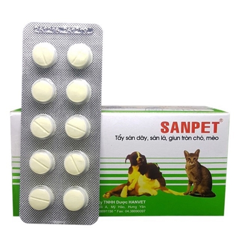Thuốc tẩy giun Sanpet cho chó mèo